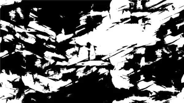 Abstrakter Grunge Monochromer Schwarzer Und Weißer Strukturierter Hintergrund — Stockvektor