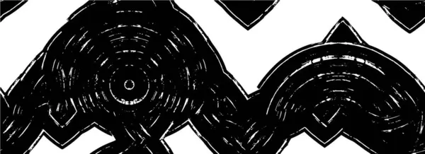 Abstrakcyjny Grunge Monochromatyczne Czarny Biały Teksturowane Tło — Wektor stockowy