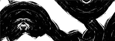 Siyah ve beyaz dokular. grunge soyut vektör yüzeyi 