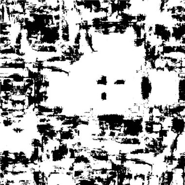 Vektör grunge dokusu. Siyah beyaz arka plan. Soyut monokrom resim koyu tonlarda solmuş bir efekt içerir