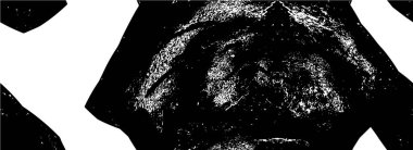 Vektör grunge dokusu. Siyah beyaz arka plan. Soyut monokrom resim koyu tonlarda solmuş bir efekt içerir