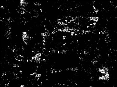 Vektör grunge dokusu. Siyah beyaz arka plan. Soyut monokrom resim koyu tonlarda solmuş bir efekt içerir