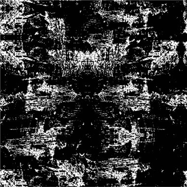 Vektör grunge dokusu. Siyah beyaz arka plan. Soyut monokrom resim koyu tonlarda solmuş bir efekt içerir