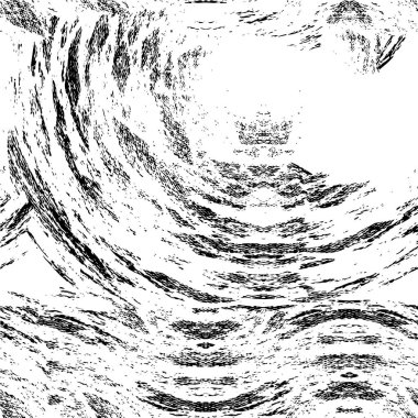 Vektör grunge dokusu. Siyah beyaz arka plan. Soyut monokrom resim koyu tonlarda solmuş bir efekt içerir