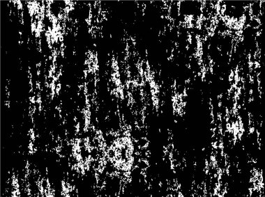 Vektör grunge dokusu. Siyah beyaz arka plan. Soyut monokrom resim koyu tonlarda solmuş bir efekt içerir