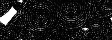 Vektör grunge dokusu. Siyah beyaz arka plan. Soyut monokrom resim koyu tonlarda solmuş bir efekt içerir