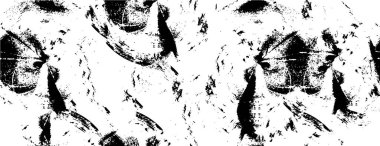 Vektör grunge dokusu. Siyah beyaz arka plan. Soyut monokrom resim koyu tonlarda solmuş bir efekt içerir