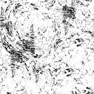 Grunge üst üste biniyor. Soyut siyah-beyaz vektör arkaplanı. Çatlak, leke ve noktalarda kirli desenli tek renkli klasik yüzey. Karanlık korku tarzında eski bir duvar.