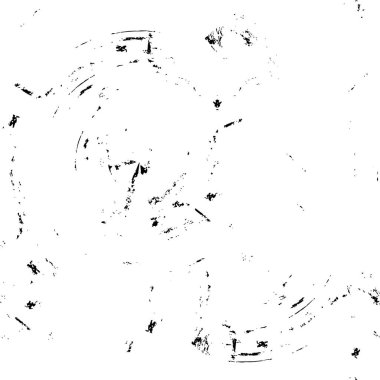 Grunge üst üste biniyor. Soyut siyah-beyaz vektör arkaplanı. Çatlak, leke ve noktalarda kirli desenli tek renkli klasik yüzey. Karanlık korku tarzında eski bir duvar.