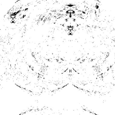 Grunge üst üste biniyor. Soyut siyah-beyaz vektör arkaplanı. Çatlak, leke ve noktalarda kirli desenli tek renkli klasik yüzey. Karanlık korku tarzında eski bir duvar.