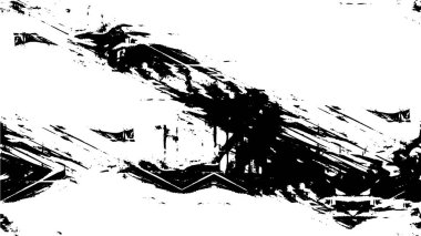 Eski grunge arka planının sıkıntılı örtülü dokusu. Soyut yarım ton vektör illüstrasyonu, tek renkli vintage yüzey çatlaklar, noktalar, noktalar kirli desenli. Karanlık korku tarzı arka planda eski bir duvar 