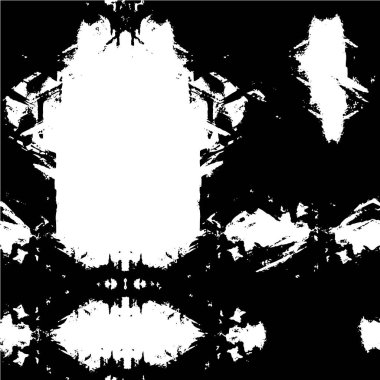 Eski grunge arka planının sıkıntılı örtülü dokusu. Soyut yarım ton vektör illüstrasyonu, tek renkli vintage yüzey çatlaklar, noktalar, noktalar kirli desenli. Karanlık korku tarzı arka planda eski bir duvar 