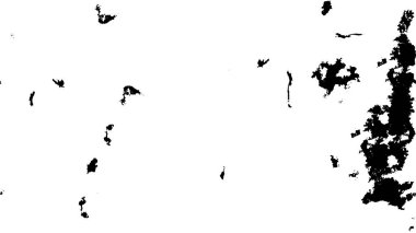 Eski grunge arka planının sıkıntılı örtülü dokusu. Soyut yarım ton vektör illüstrasyonu, tek renkli vintage yüzey çatlaklar, noktalar, noktalar kirli desenli. Karanlık korku tarzı arka planda eski bir duvar 