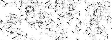 Grunge üst üste biniyor. Soyut siyah-beyaz vektör arkaplanı. Çatlak, leke ve noktalarda kirli desenli tek renkli klasik yüzey. Karanlık korku tarzında eski bir duvar.