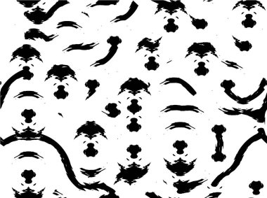 Grunge üst üste biniyor. Soyut siyah-beyaz vektör arkaplanı. Çatlak, leke ve noktalarda kirli desenli tek renkli klasik yüzey. Karanlık korku tarzında eski bir duvar.