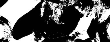 Grunge üst üste biniyor. Soyut siyah-beyaz vektör arkaplanı. Çatlak, leke ve noktalarda kirli desenli tek renkli klasik yüzey. Karanlık korku tarzında eski bir duvar.