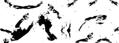 Grunge üst üste biniyor. Soyut siyah-beyaz vektör arkaplanı. Çatlak, leke ve noktalarda kirli desenli tek renkli klasik yüzey. Karanlık korku tarzında eski bir duvar.