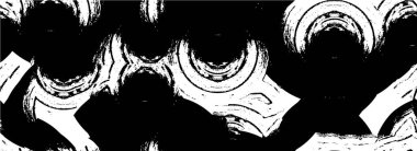 Grunge üst üste biniyor. Soyut siyah-beyaz vektör arkaplanı. Çatlak, leke ve noktalarda kirli desenli tek renkli klasik yüzey. Karanlık korku tarzında eski bir duvar.