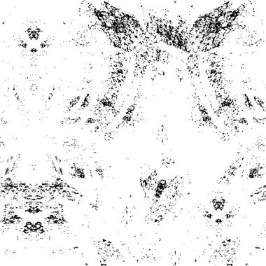 Grunge üst üste biniyor. Soyut siyah-beyaz vektör arkaplanı. Çatlak, leke ve noktalarda kirli desenli tek renkli klasik yüzey. Karanlık korku tarzında eski bir duvar.