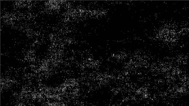 Grunge üst üste biniyor. Soyut siyah-beyaz vektör arkaplanı. Çatlak, leke ve noktalarda kirli desenli tek renkli klasik yüzey. Karanlık korku tarzında eski bir duvar.