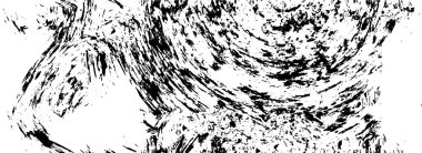 Grunge üst üste biniyor. Soyut siyah-beyaz vektör arkaplanı. Çatlak, leke ve noktalarda kirli desenli tek renkli klasik yüzey. Karanlık korku tarzında eski bir duvar.