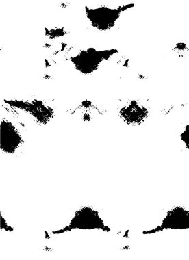 Grunge üst üste biniyor. Soyut siyah-beyaz vektör arkaplanı. Çatlak, leke ve noktalarda kirli desenli tek renkli klasik yüzey. Karanlık korku tarzında eski bir duvar.