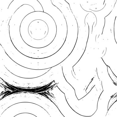 Mürekkepli siyah beyaz çizim. grunge dokusu