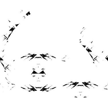 Mürekkeple tek renkli resimleme. grunge dokusu