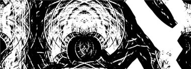 Mürekkeple tek renkli resimleme. grunge dokusu