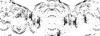 Grunge üst üste biniyor. Soyut siyah-beyaz vektör arkaplanı. Çatlak, leke ve noktalarda kirli desenli tek renkli klasik yüzey. Karanlık korku tarzında eski bir duvar.