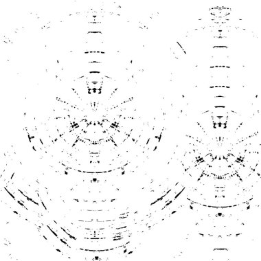 Grunge üst üste biniyor. Soyut siyah-beyaz vektör arkaplanı. Çatlak, leke ve noktalarda kirli desenli tek renkli klasik yüzey. Karanlık korku tarzında eski bir duvar.
