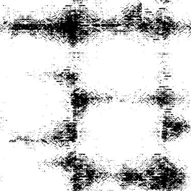 Grunge üst üste biniyor. Soyut siyah-beyaz vektör arkaplanı. Çatlak, leke ve noktalarda kirli desenli tek renkli klasik yüzey. Karanlık korku tarzında eski bir duvar.