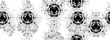 Grunge üst üste biniyor. Soyut siyah-beyaz vektör arkaplanı. Çatlak, leke ve noktalarda kirli desenli tek renkli klasik yüzey. Karanlık korku tarzında eski bir duvar.