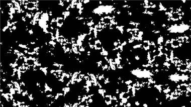 Grunge üst üste biniyor. Soyut siyah-beyaz vektör arkaplanı. Çatlak, leke ve noktalarda kirli desenli tek renkli klasik yüzey. Karanlık korku tarzında eski bir duvar.