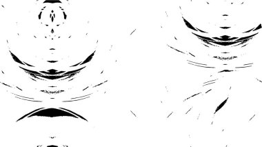 Grunge üst üste biniyor. Soyut siyah-beyaz vektör arkaplanı. Çatlak, leke ve noktalarda kirli desenli tek renkli klasik yüzey. Karanlık korku tarzında eski bir duvar.