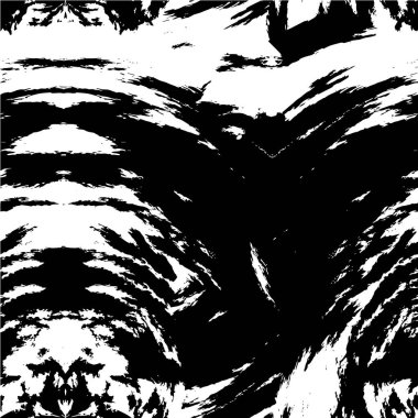 Grunge üst üste biniyor. Soyut siyah-beyaz vektör arkaplanı. Çatlak, leke ve noktalarda kirli desenli tek renkli klasik yüzey. Karanlık korku tarzında eski bir duvar.