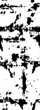 Grunge üst üste biniyor. Soyut siyah-beyaz vektör arkaplanı. Çatlak, leke ve noktalarda kirli desenli tek renkli klasik yüzey. Karanlık korku tarzında eski bir duvar.