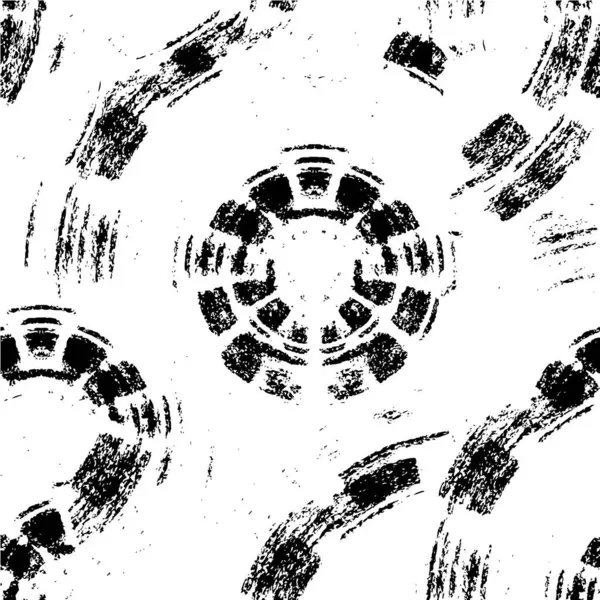 Monokróm Kreatív Illusztráció Tintával Grunge Textúra — Stock Vector