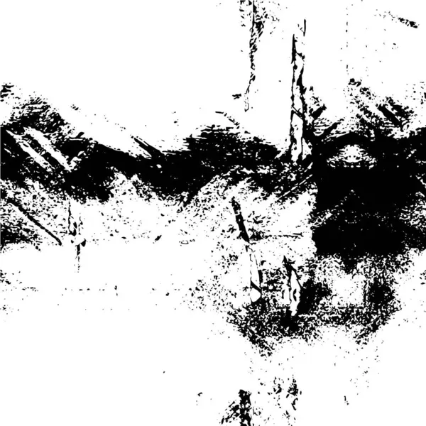 Ilustración Creativa Blanco Negro Con Tinta Textura Grunge — Archivo Imágenes Vectoriales