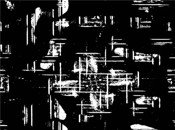 Illustration Créative Noir Blanc Avec Encre Texture Grunge — Image vectorielle