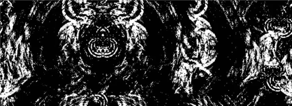 Czarno Biała Ilustracja Atramentem Grunge Tekstury — Wektor stockowy