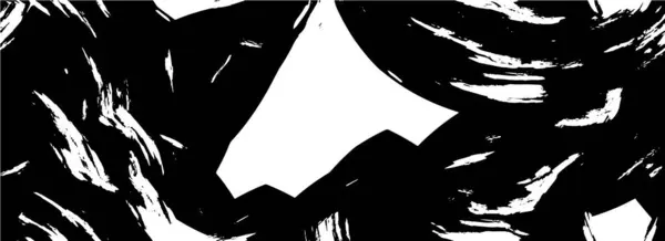 Black White Illustration Ink Grunge Texture — Stock Vector