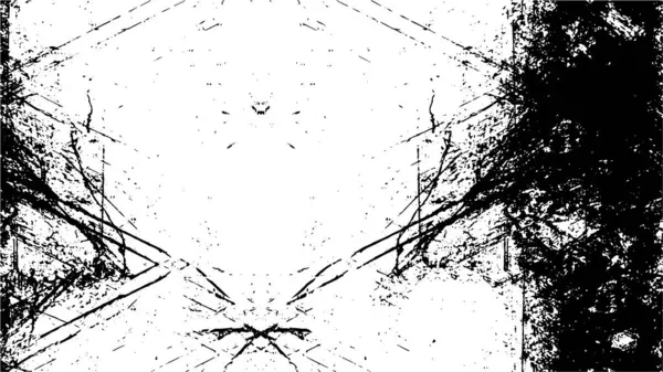 Ilustración Blanco Negro Con Tinta Textura Grunge — Archivo Imágenes Vectoriales