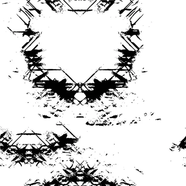 Чорно Біла Ілюстрація Чорнилом Гранжева Текстура — стоковий вектор