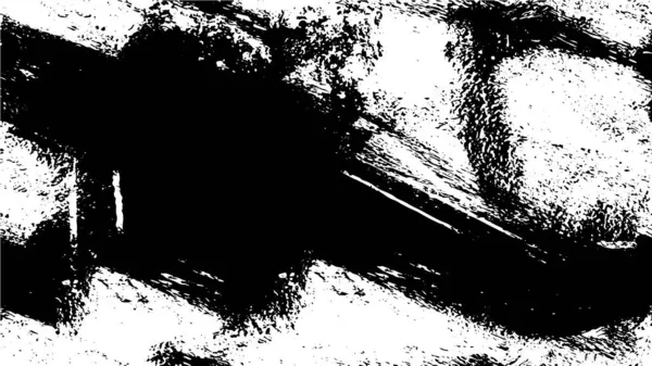 Monochrome Illustratie Met Inkt Grunge Textuur — Stockvector