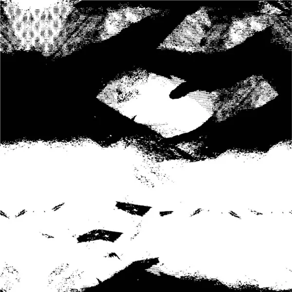 Ilustración Monocromática Con Tinta Textura Grunge — Archivo Imágenes Vectoriales