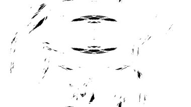 Grunge üst üste biniyor. Soyut siyah-beyaz vektör arkaplanı. Çatlak, leke ve noktalarda kirli desenli tek renkli klasik yüzey. Karanlık korku tarzında eski bir duvar.