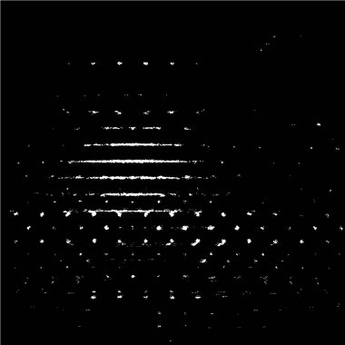 Grunge üst üste biniyor. Soyut siyah-beyaz vektör arkaplanı. Çatlak, leke ve noktalarda kirli desenli tek renkli klasik yüzey. Karanlık korku tarzında eski bir duvar.