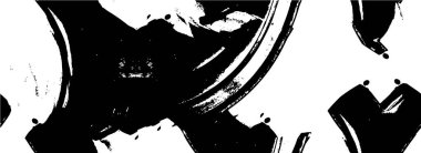 Grunge üst üste biniyor. Soyut siyah-beyaz vektör arkaplanı. Çatlak, leke ve noktalarda kirli desenli tek renkli klasik yüzey. Karanlık korku tarzında eski bir duvar.