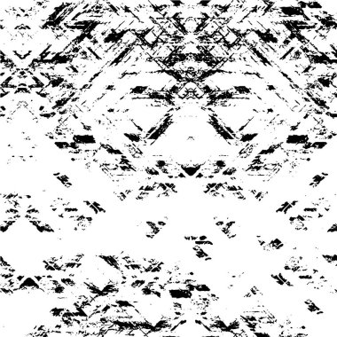 Grunge üst üste biniyor. Soyut siyah-beyaz vektör arkaplanı. Çatlak, leke ve noktalarda kirli desenli tek renkli klasik yüzey. Karanlık korku tarzında eski bir duvar.